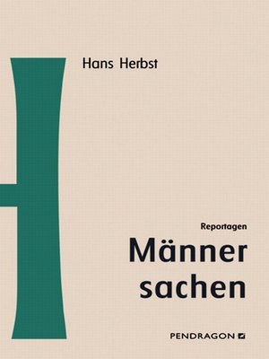 cover image of Männersachen
